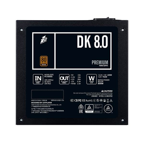 1stPlayer PS-800AX Bronze 800W Power Supply