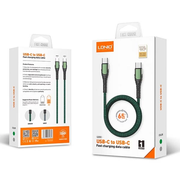Kabel USB Type-C to Type-C LDNIO LC101 1m