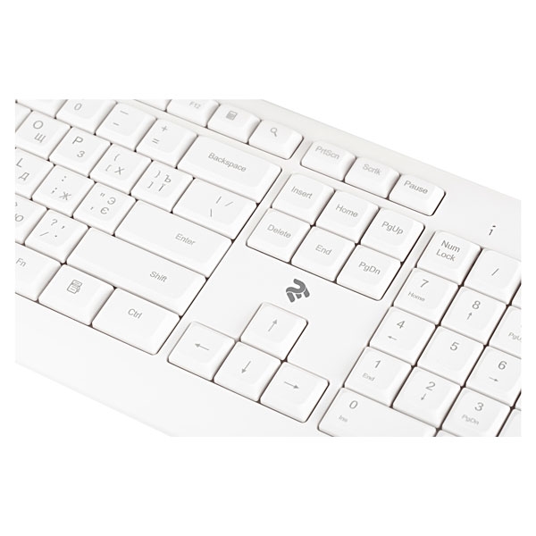 2E KS220 Wireless White Keyboard