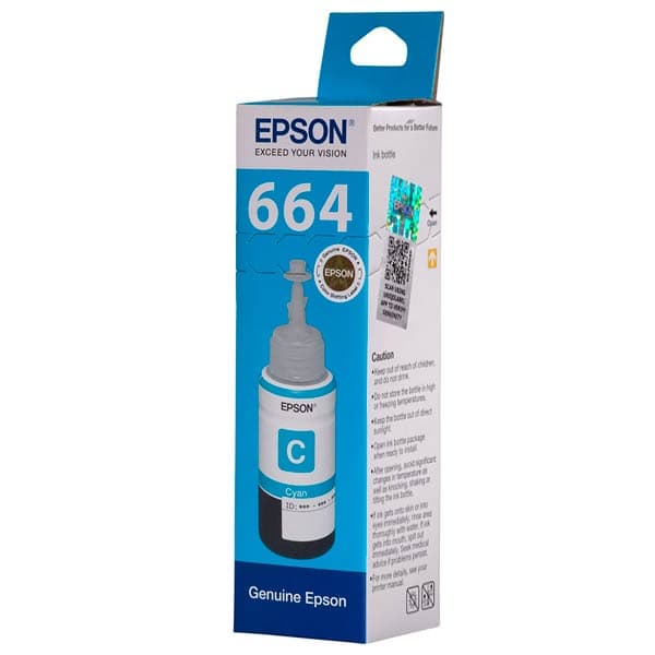 Epson 664 CY Ink Bottle (Cyan) - 70 ml