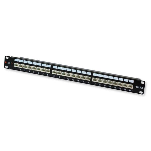 Patch panel STP 24 Ports RJ45 cat. 6A Techly