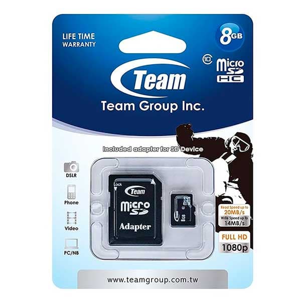 Team Group 8 GB C10 Micro-SD Flash Memory Card