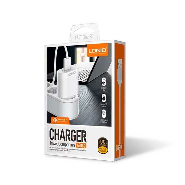 Kabel LDNIO A303Q USB Adapter & Type-C