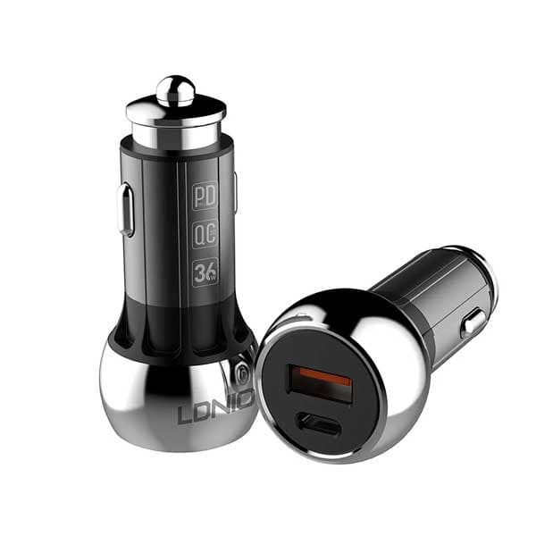 USB Type C & Lightning Kabel LDNIO C1 Avtomobil enerji toplama cihazı